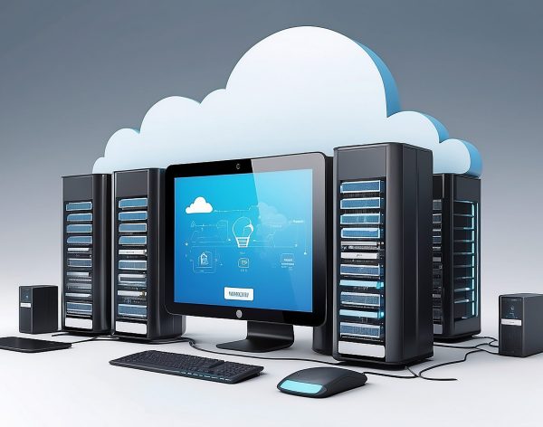 Website hosting concept with cloud