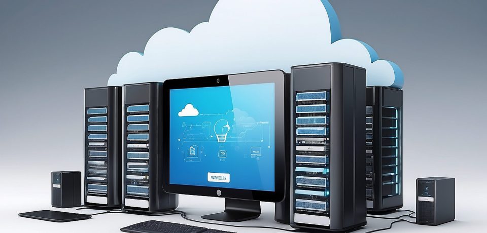 Website hosting concept with cloud Website hosting concept with cloud